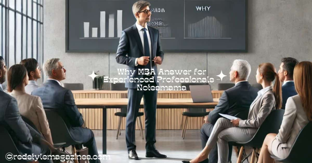 why mba answer for experienced professionals-notesmama